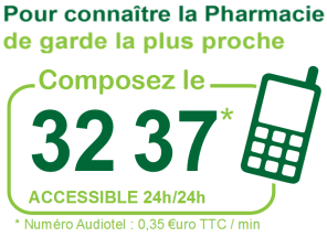 Connaître la pharmacie de garde la plus proche